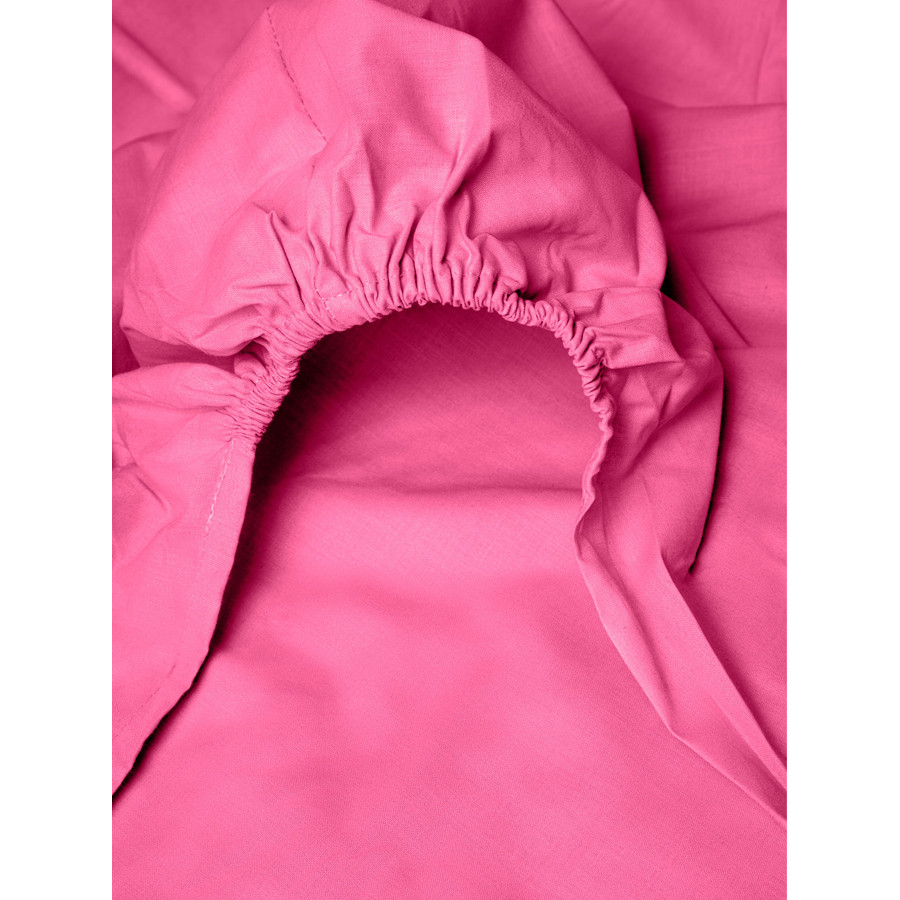 Κατωσέντονο Ημίδιπλο Μονόχρωμο με Λάστιχο (120x200+25) 50%βαμ-50%πολ Sunshine Menta 9 Fuchsia