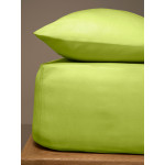 Κατωσέντονο Διπλό Μονόχρωμο με Λάστιχο (160x200+40) 50%βαμ-50%πολ Sunshine Menta 14 Green