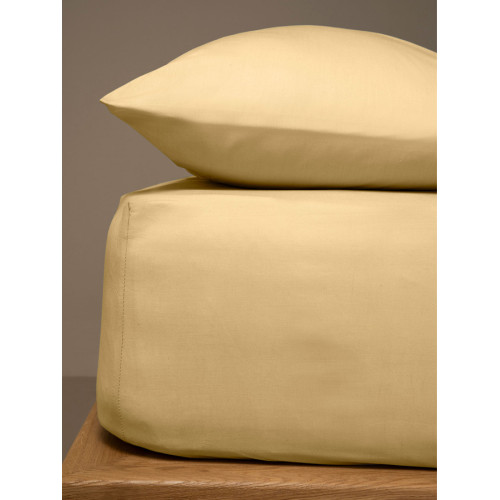 Κατωσέντονο Διπλό Μονόχρωμο με Λάστιχο (160x200+25) 50%βαμ-50%πολ Sunshine Menta 3 Light Beige