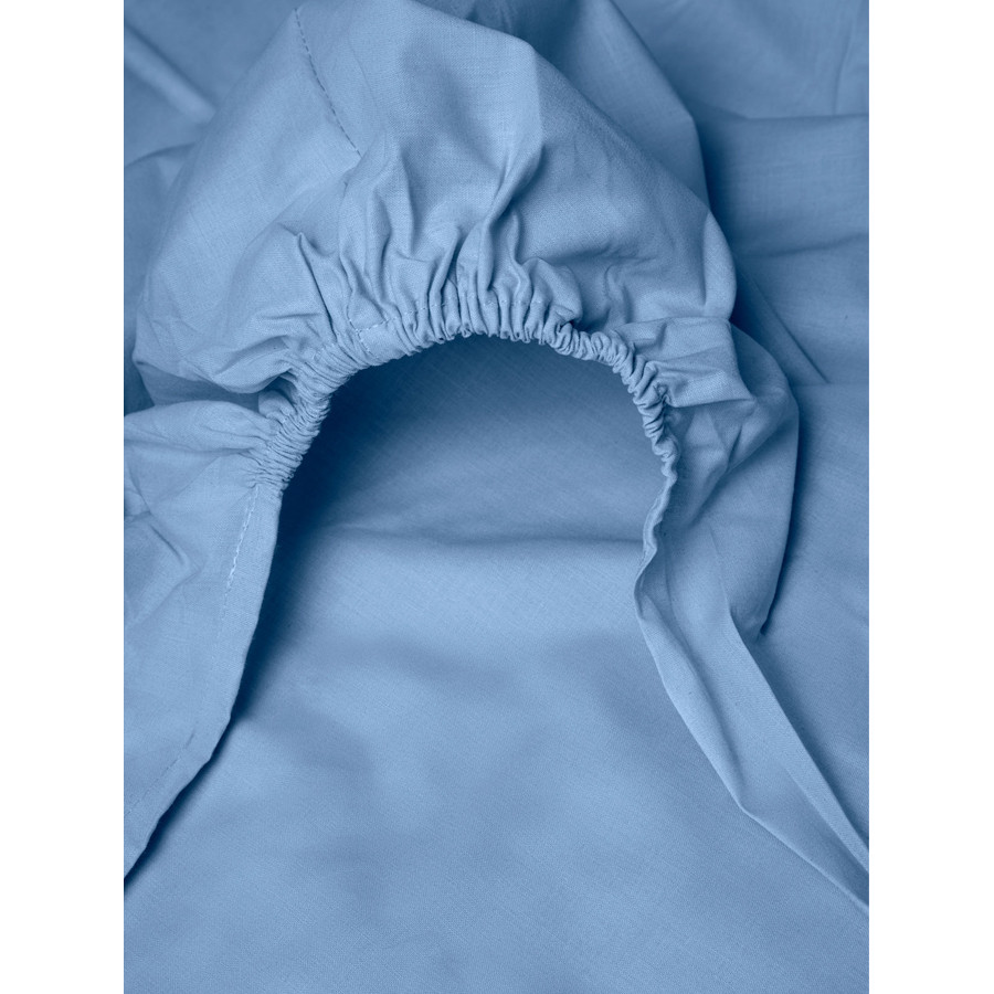 Κατωσέντονο Μονό Μονόχρωμο με Λάστιχο (100x200+25) 50%βαμ-50%πολ Sunshine Menta 16 Light Blue