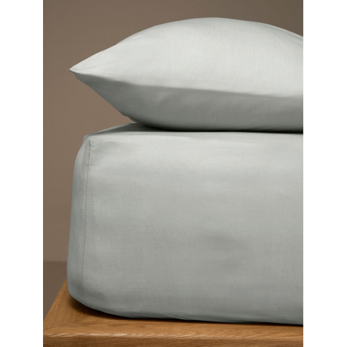 Κατωσέντονο Μονό Μονόχρωμο με Λάστιχο (100x200+25) 50%βαμ-50%πολ Sunshine Menta 18 Light Grey