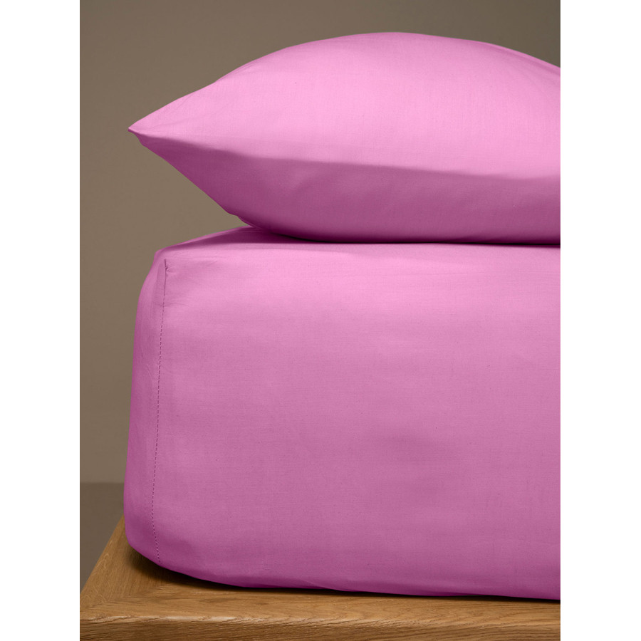 Κατωσέντονο Διπλό Μονόχρωμο με Λάστιχο (160x200+25) 50%βαμ-50%πολ Sunshine Menta 8 Lila