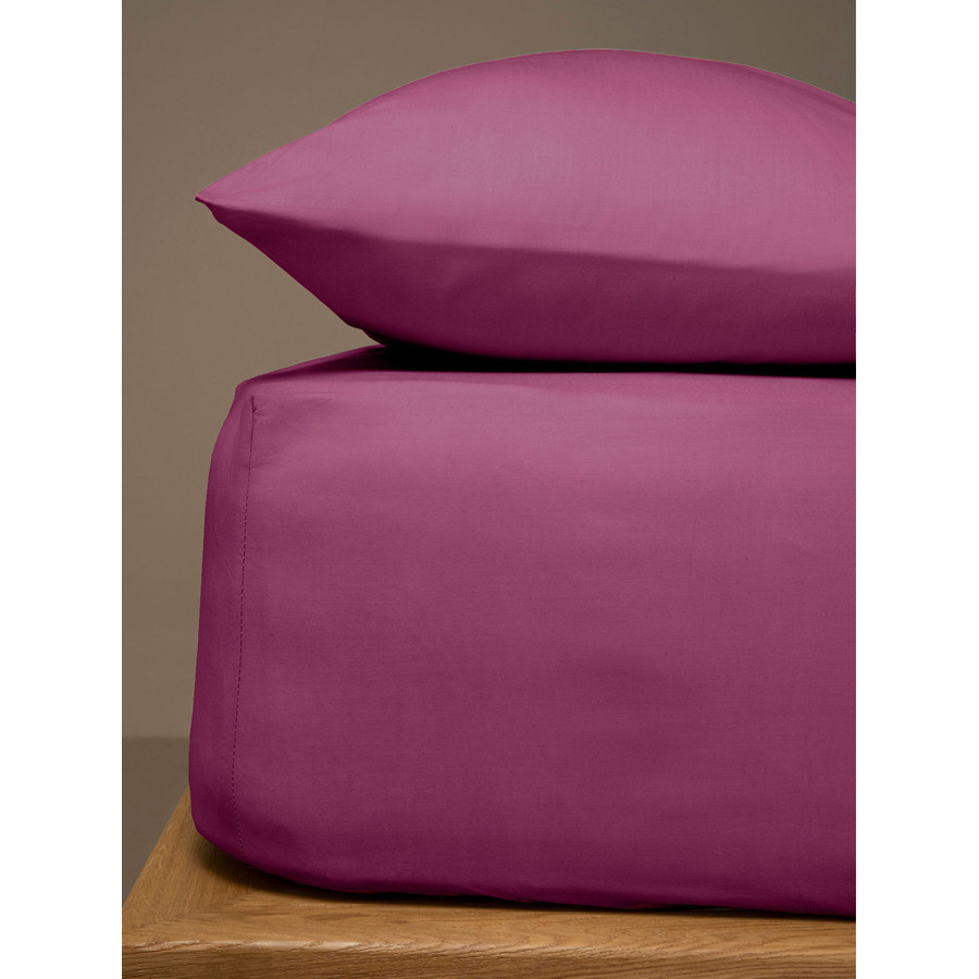 Κατωσέντονο Ημίδιπλο Μονόχρωμο με Λάστιχο (120x200+25) 50%βαμ-50%πολ Sunshine Menta 10 Mauve