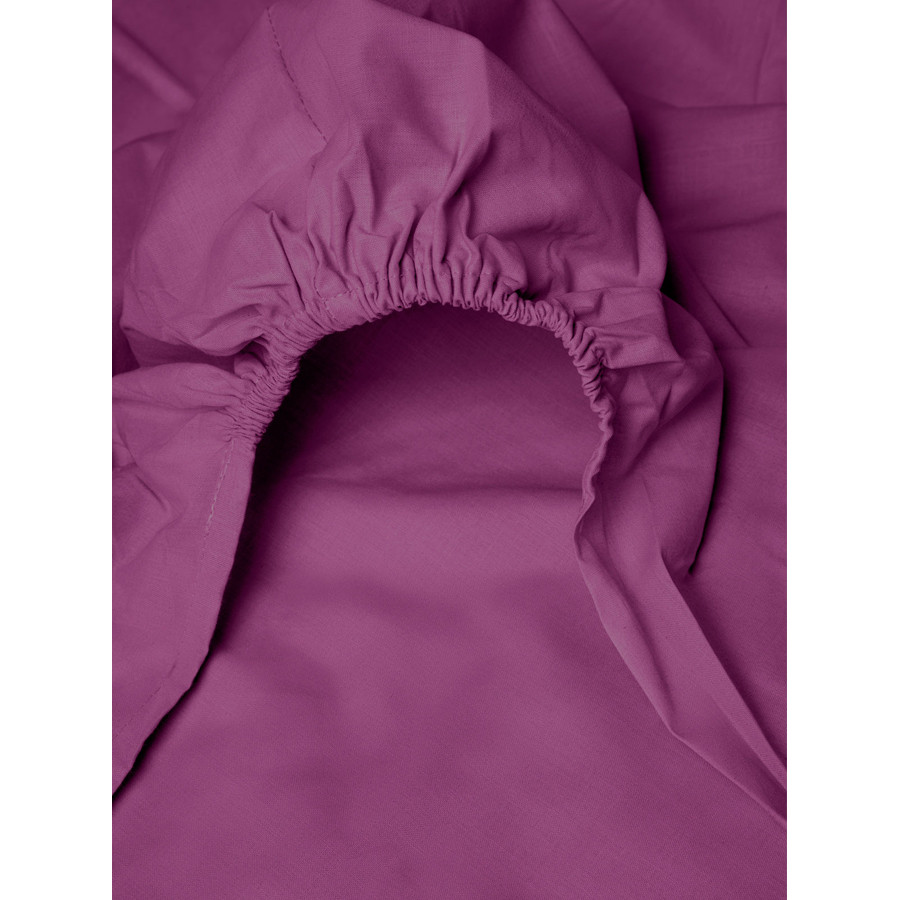 Κατωσέντονο Ημίδιπλο Μονόχρωμο με Λάστιχο (120x200+25) 50%βαμ-50%πολ Sunshine Menta 10 Mauve