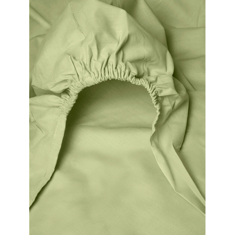 Κατωσέντονο Διπλό Μονόχρωμο με Λάστιχο (160x200+40) 50%βαμ-50%πολ Sunshine Menta 24 Mint