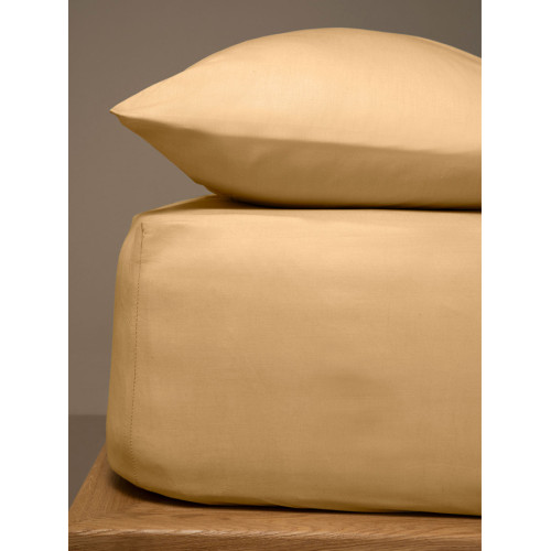 Κατωσέντονο Διπλό Μονόχρωμο με Λάστιχο (160x200+25) 50%βαμ-50%πολ Sunshine Menta 23 Mocha