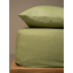 Κατωσέντονο Διπλό Μονόχρωμο με Λάστιχο (160x200+25) 50%βαμ-50%πολ Sunshine Menta 11 Olive