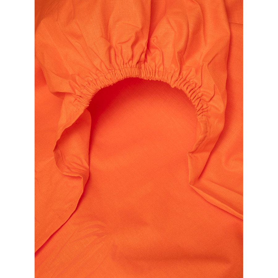 Κατωσέντονο Διπλό Μονόχρωμο με Λάστιχο (160x200+25) 50%βαμ-50%πολ Sunshine Menta 7 Orange