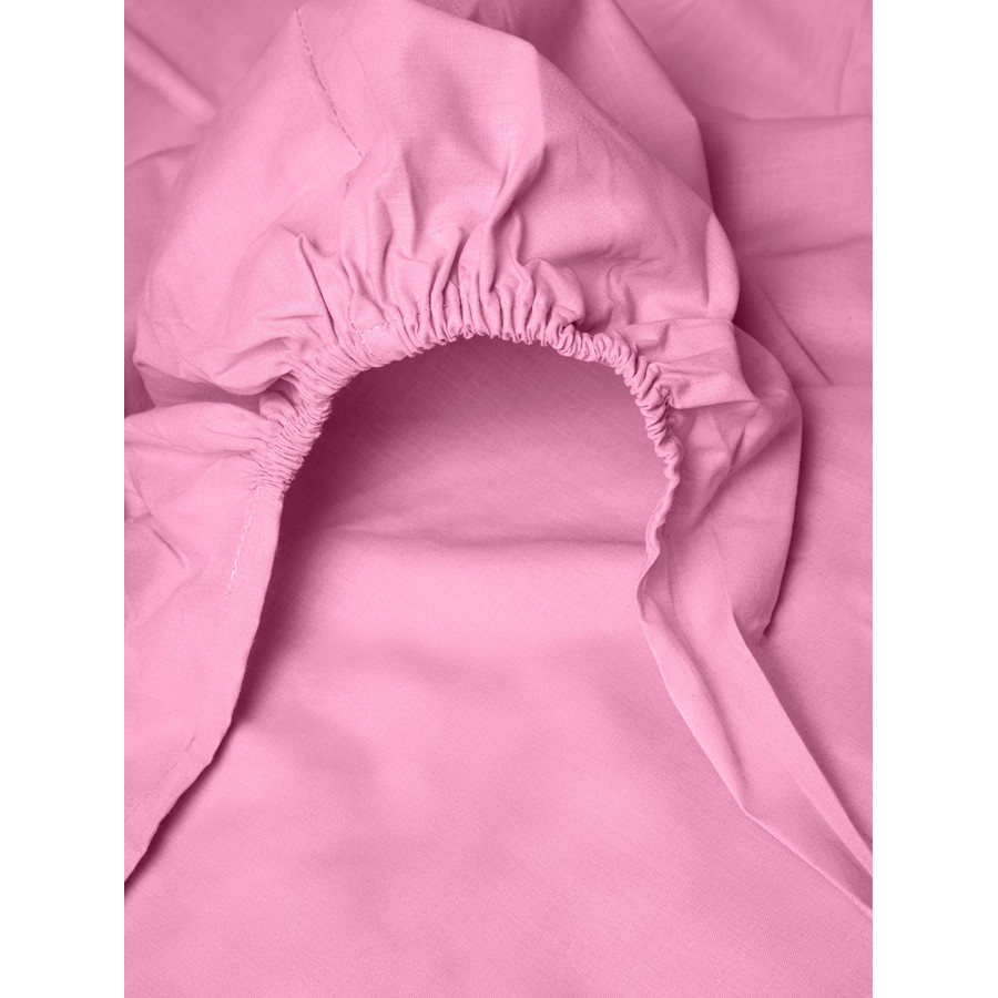 Κατωσέντονο Υπέρδιπλο Μονόχρωμο με Λάστιχο (180x200+25) 50%βαμ-50%πολ Sunshine Menta 13 Pink
