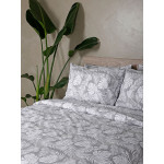 Σετ Σεντόνια Διπλά-Ημίδιπλα (200x270) Με Λάστιχο Βαμβακερά Sunshine Cotton Feelings 2038 Grey