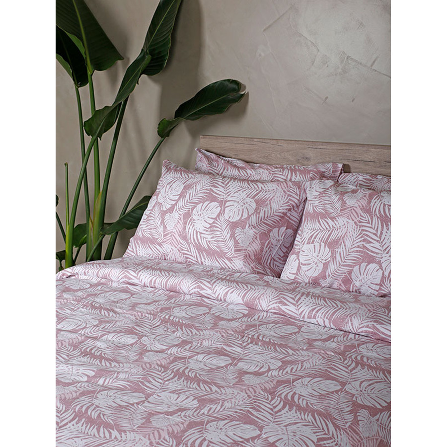 Σετ Σεντόνια King Size (260x270) Βαμβακερά Sunshine Cotton Feelings 2038 Pink
