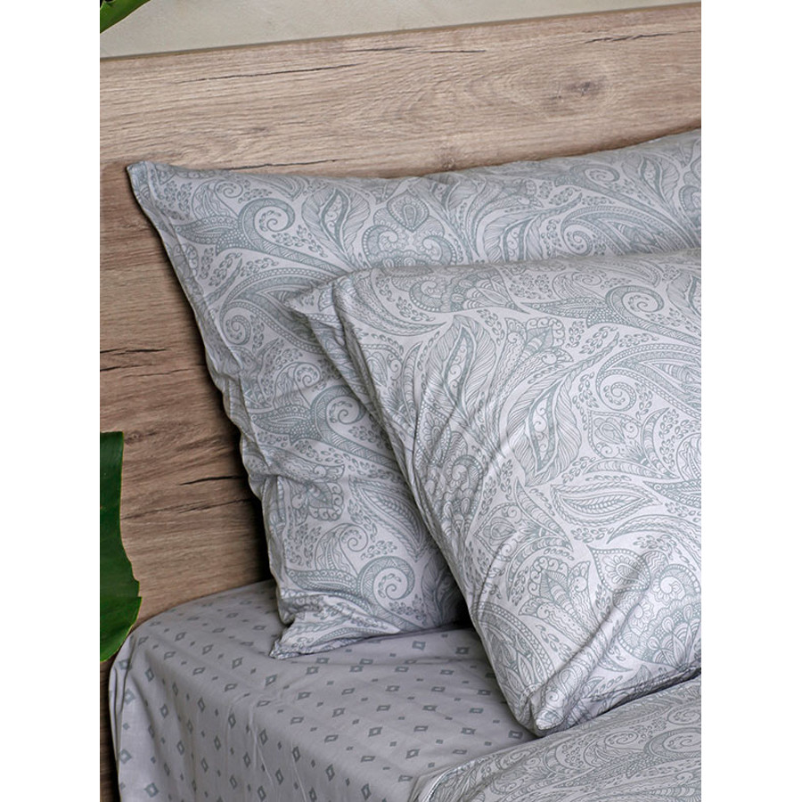 Σετ Σεντόνια Διπλά-Ημίδιπλα (200x270) Βαμβακερά Sunshine Cotton Feelings 2040 Grey