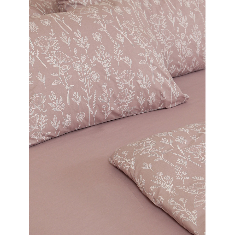 Σετ Σεντόνια Διπλά-Ημίδιπλα (200x270) Βαμβακερά Sunshine Cotton Feelings 2050 Powder