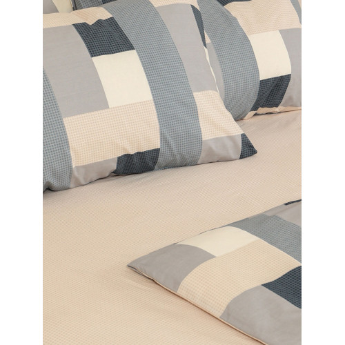 Σετ Σεντόνια Υπέρδιπλα (235x270) Με Λάστιχο Βαμβακερά Sunshine Cotton Feelings 2056 Grey