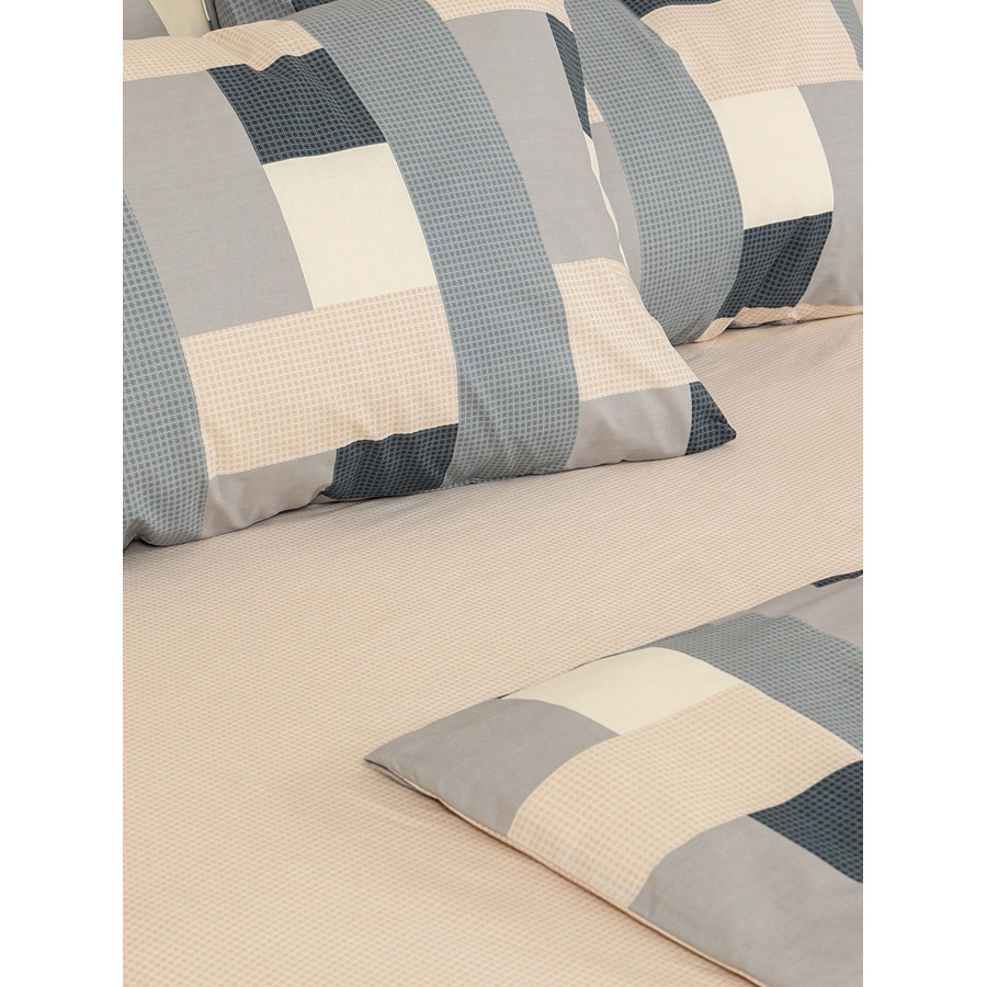 Σετ Σεντόνια Υπέρδιπλα (235x270) Με Λάστιχο Βαμβακερά Sunshine Cotton Feelings 2056 Grey