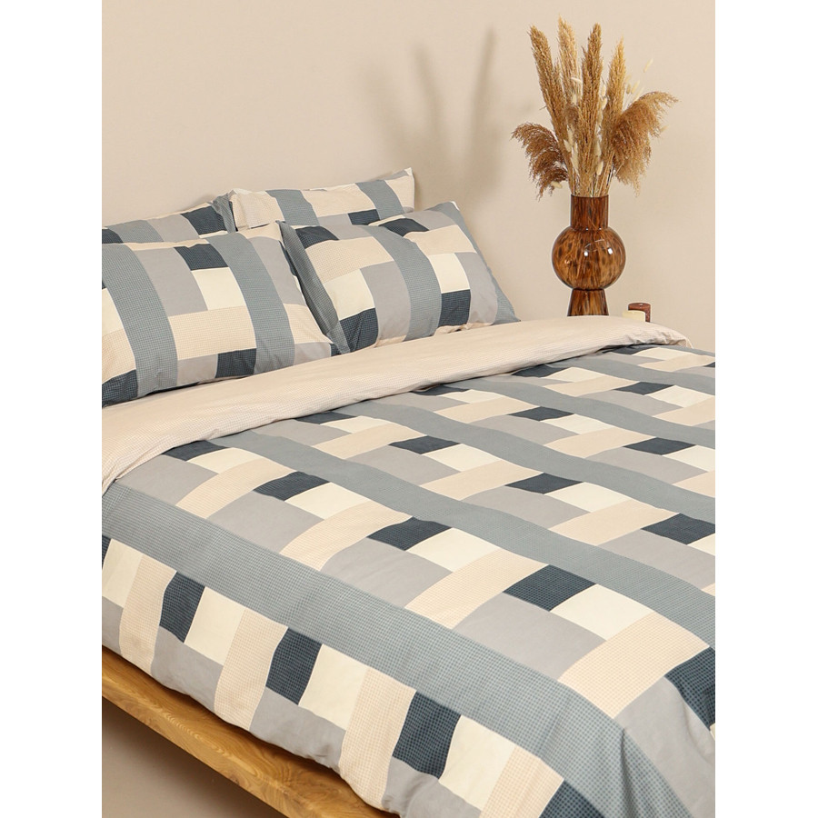 Σετ Σεντόνια Υπέρδιπλα (235x270) Με Λάστιχο Βαμβακερά Sunshine Cotton Feelings 2056 Grey