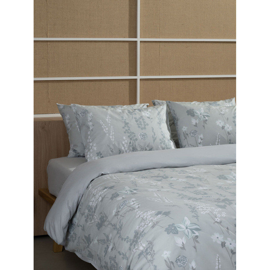 Σετ Σεντόνια Διπλά-Ημίδιπλα (200x270) Βαμβακερά Sunshine Cotton Feelings 2060 Grey