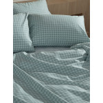 Σετ Σεντόνια Διπλά-Ημίδιπλα (200x270) Βαμβακερά Sunshine Cotton Feelings 2064 Aqua