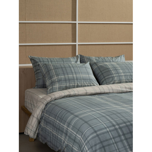 Παπλωματοθήκη Διπλή (200x250) Βαμβακερή Sunshine Cotton Feelings 2066 Aqua