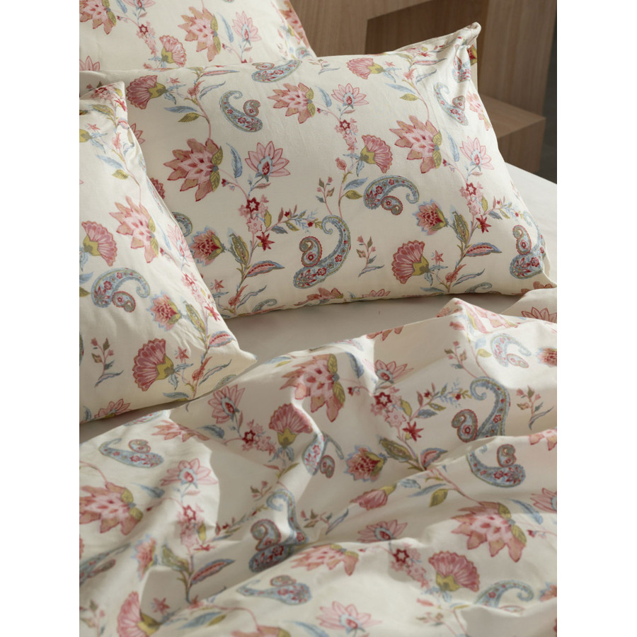 Σετ Σεντόνια Διπλά-Ημίδιπλα (200x270) Με Λάστιχο Βαμβακερά Sunshine Cotton Feelings 2068 Ecru