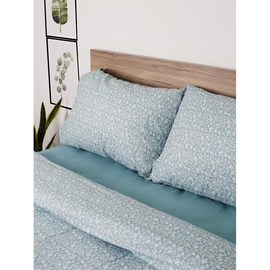 Σετ Σεντόνια King Size (260x270) Βαμβακερά Sunshine Cotton Feelings 920 Aqua