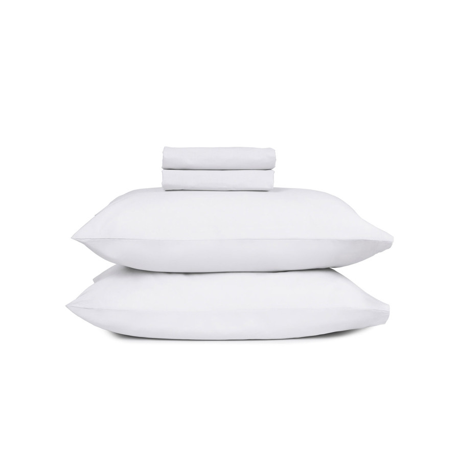 Μαξιλαροθήκες 2 τεμ Μονόχρωμες (50x70) Βαμβακερές Sunshine Cotton Feelings 100 White