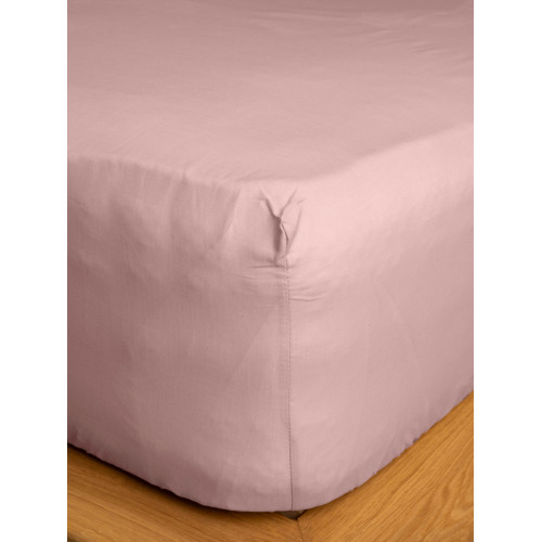 Κατωσέντονο Διπλό Μονόχρωμο με Λάστιχο (160x200+30) Βαμβακερό Sunshine Cotton Feelings 101 Powder