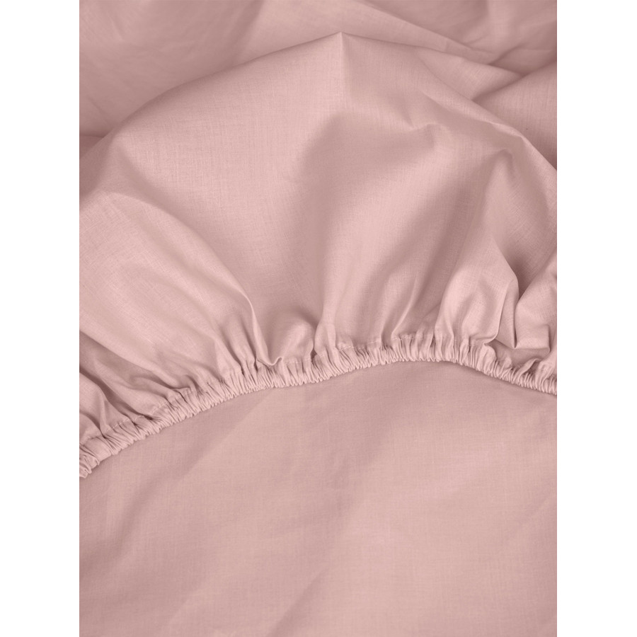 Κατωσέντονο Διπλό Μονόχρωμο με Λάστιχο (160x200+30) Βαμβακερό Sunshine Cotton Feelings 101 Powder