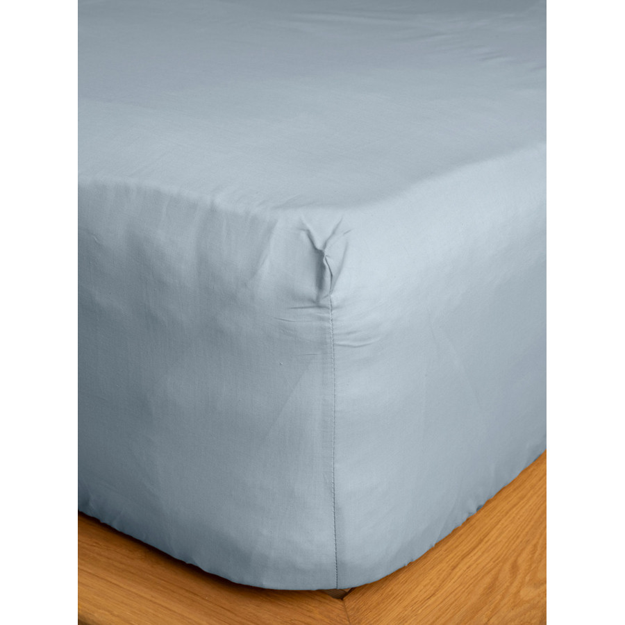 Κατωσέντονο Υπέρδιπλο Μονόχρωμο με Λάστιχο (180x200+30)Βαμβακερό Sunshine Cotton Feelings 103 L.Blue