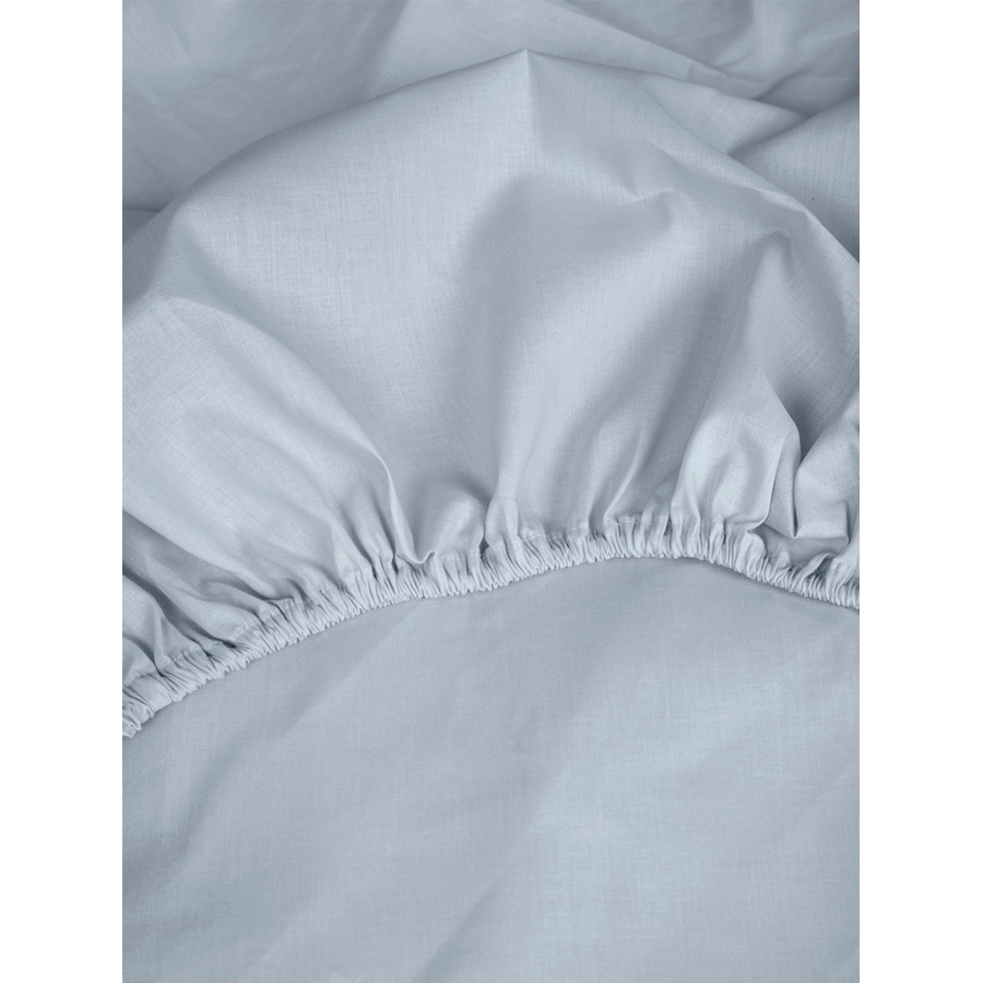 Κατωσέντονο Υπέρδιπλο Μονόχρωμο με Λάστιχο (180x200+30)Βαμβακερό Sunshine Cotton Feelings 103 L.Blue