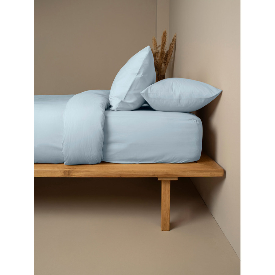 Σετ Σεντόνια Υπέρδιπλα Μονόχρωμα (235x270) Βαμβακερά Sunshine Cotton Feelings 103 Light Blue