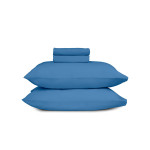 Μαξιλαροθήκες 2 τεμ Μονόχρωμες (50x70) Βαμβακερές Sunshine Cotton Feelings 104 Blue