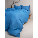 Σετ Σεντόνια Μονά Μονόχρωμα με Λάστιχο (165x270) Βαμβακερά Sunshine Cotton Feelings 104 Blue