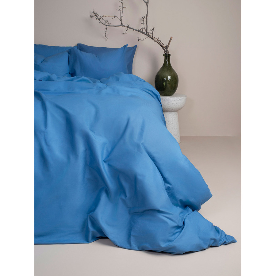 Σεντόνι Μεμονωμένο Υπέρδιπλο Μονόχρωμο (235x270) Βαμβακερό Sunshine Cotton Feelings 104 Blue