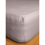 Κατωσέντονο Διπλό Μονόχρωμο με Λάστιχο (160x200+30)Βαμβακερό Sunshine Cotton Feelings 106 Light Grey