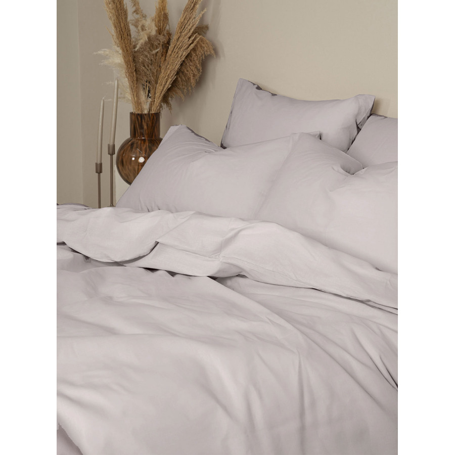 Σετ Σεντόνια Μονά Μονόχρωμα με Λάστιχο (165x270) Βαμβακερά Sunshine Cotton Feelings 106 Light Grey