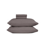 Μαξιλαροθήκες 2 τεμ Μονόχρωμες (50x70) Βαμβακερές Sunshine Cotton Feelings 107 Dark Grey