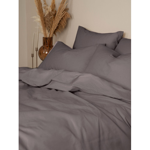 Σεντόνι Μεμονωμένο Υπέρδιπλο Μονόχρωμο (235x270) Βαμβακερό Sunshine Cotton Feelings 107 Dark Grey