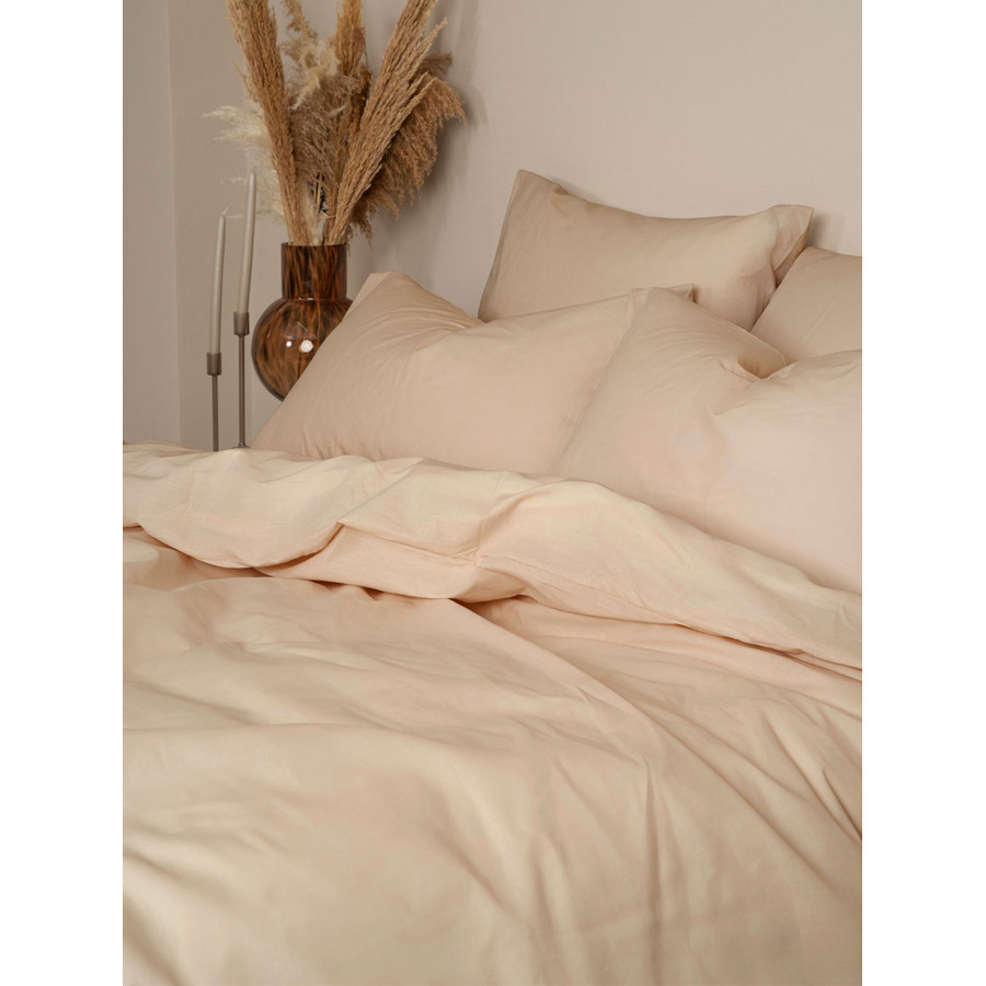 Σετ Σεντόνια King Size Μονόχρωμα (260x270) Βαμβακερά Sunshine Cotton Feelings 110 Beige