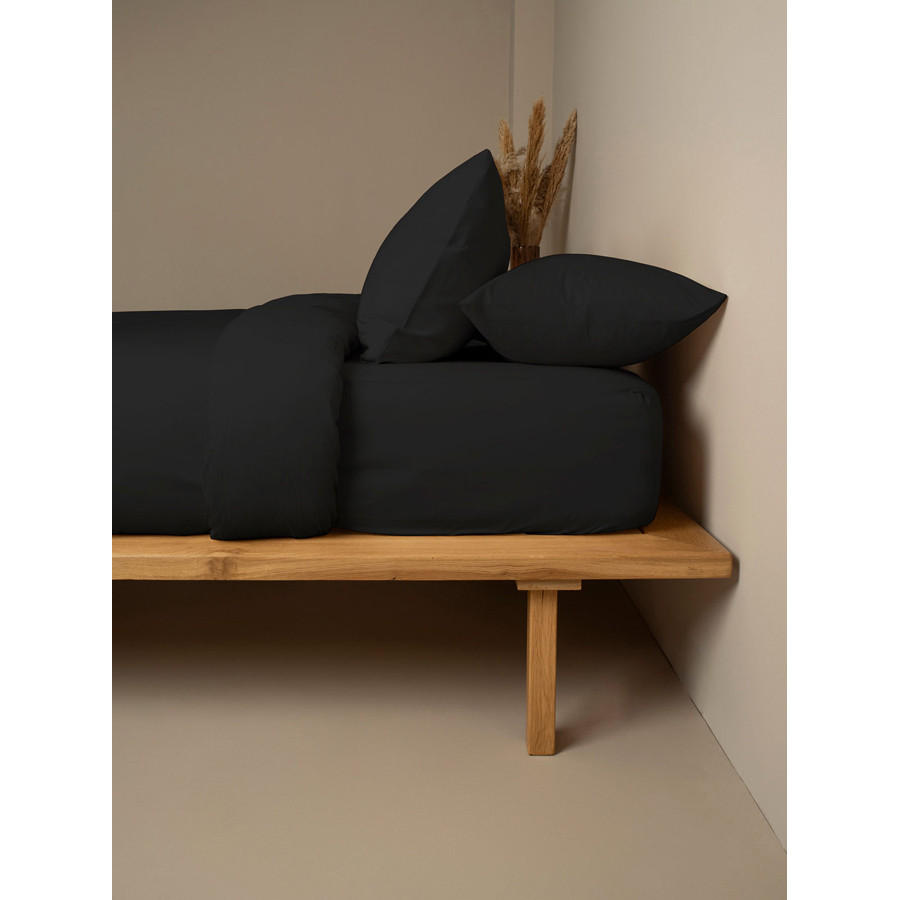 Παπλωματοθήκη Υπέρδιπλη Μονόχρωμη (230x250) Βαμβακερή Sunshine Cotton Feelings 111 Black