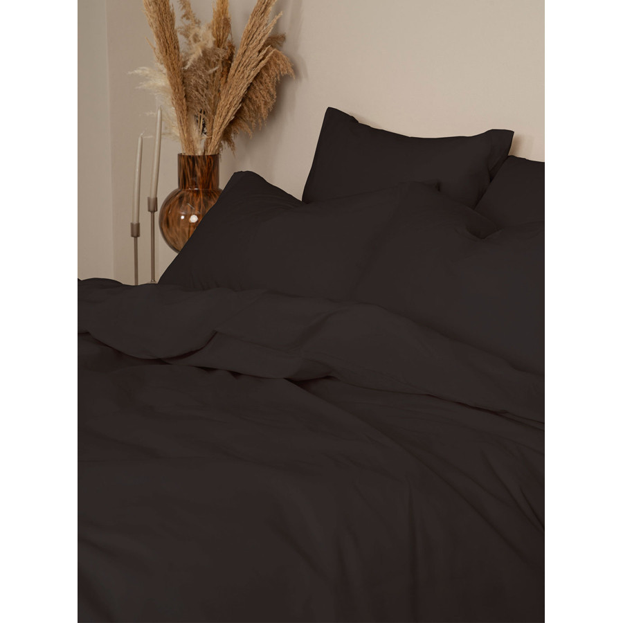 Παπλωματοθήκη Υπέρδιπλη Μονόχρωμη (230x250) Βαμβακερή Sunshine Cotton Feelings 111 Black