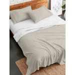 Σετ Σεντόνια Φανελένια Υπέρδιπλα (230x260) με λάστιχο Sunshine Flannel 2052 Beige