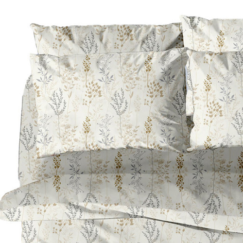 Μαξιλαροθήκες 2 τεμ (50x70) 50%βαμ-50%πολ Sunshine Menta Collection 400 Beige