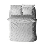 Σετ Σεντόνια Υπέρδιπλα (240x260) 50%βαμ-50%πολ Sunshine Menta Collection 400 Grey