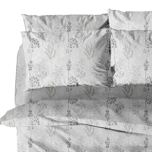 Μαξιλαροθήκες 2 τεμ (50x70) 50%βαμ-50%πολ Sunshine Menta Collection 400 Grey