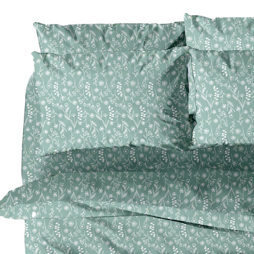 Μαξιλαροθήκες 2 τεμ (50x70) 50%βαμ-50%πολ Sunshine Menta Collection 420 Aqua