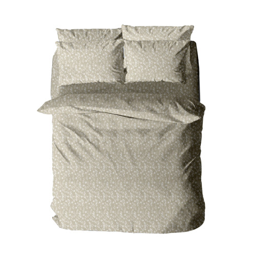 Σετ Σεντόνια Μονά (160x260) Με Λάστιχο 50%βαμ-50%πολ Sunshine Menta Collection 420 Beige