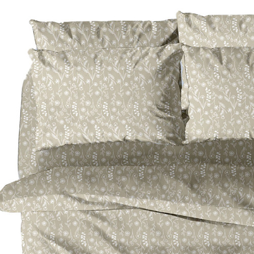 Μαξιλαροθήκες 2 τεμ (50x70) 50%βαμ-50%πολ Sunshine Menta Collection 420 Beige