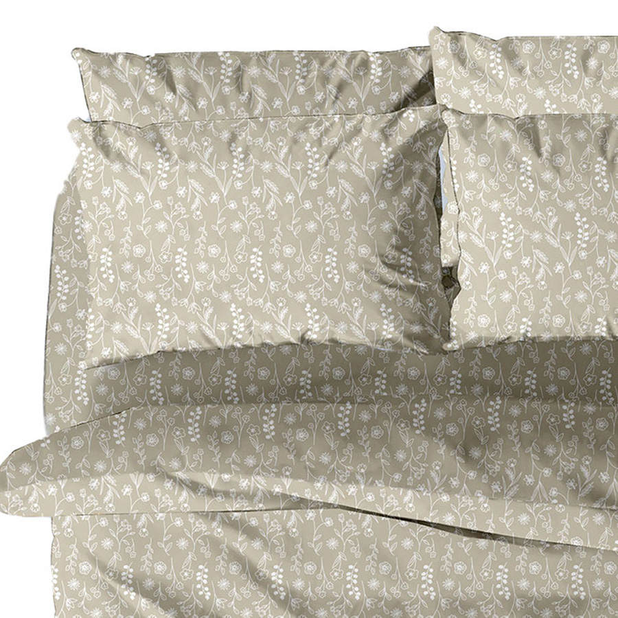 Μαξιλαροθήκες 2 τεμ (50x70) 50%βαμ-50%πολ Sunshine Menta Collection 420 Beige