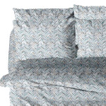 Μαξιλαροθήκες 2 τεμ (50x70) 50%βαμ-50%πολ Sunshine Menta Collection 460 Blue